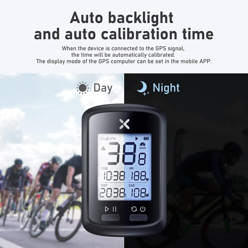 Xoss G+ Wireless Bike Computer, GPS Cycling Speedometer and Odometer with Bluetooth and ANT+, Bicycle Accessories with LCD Display, Waterproof MTB Tracker Fits All Bikes - Image 4